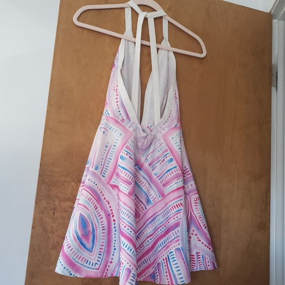 NWOT Sabo Skirt Low V Mini Dress S - Picture 3 of 7